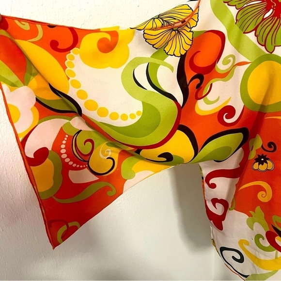 Anthropologie VENESSA XL Abstract Colorful Paisley Cut Shoulder Bell Sleeve EUC - Picture 9 of 12